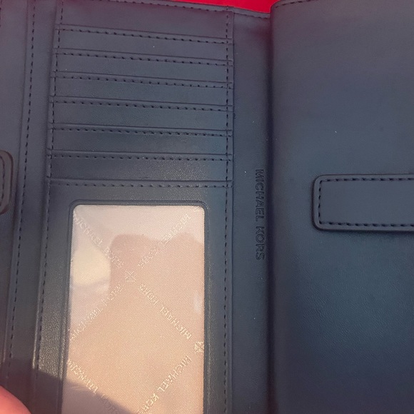 Michael Kors Blue Monogram Wallet - Picture 5 of 11